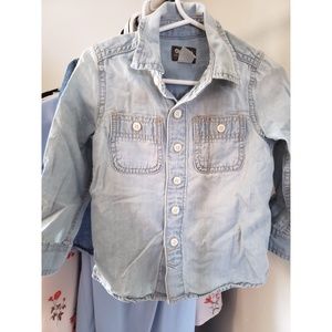 Washed Denim Toddler Shirt